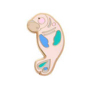 The Dutiful Dugong Enamel Pin  -  Erstwilder  -  Quirky Resin and Enamel Accessories