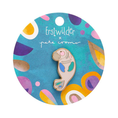 The Dutiful Dugong Enamel Pin  -  Erstwilder  -  Quirky Resin and Enamel Accessories