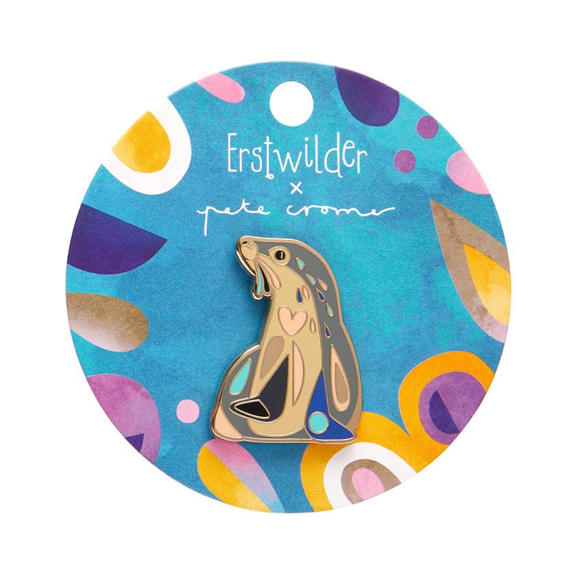 The Sage Sea Lion Enamel Pin  -  Erstwilder  -  Quirky Resin and Enamel Accessories