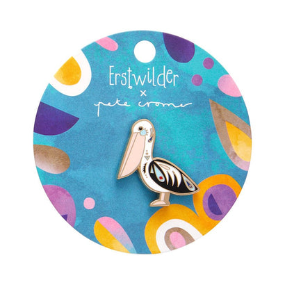 The Perceptive Pelican Enamel Pin  -  Erstwilder  -  Quirky Resin and Enamel Accessories