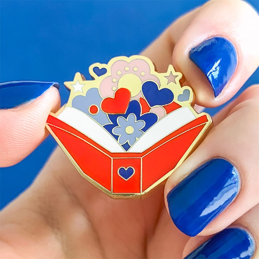 The Book of Love Enamel Pin  -  Erstwilder  -  Quirky Resin and Enamel Accessories