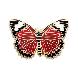 Wings Laced in Red Enamel Pin  -  Erstwilder  -  Quirky Resin and Enamel Accessories