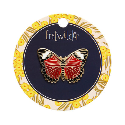 Wings Laced in Red Enamel Pin  -  Erstwilder  -  Quirky Resin and Enamel Accessories