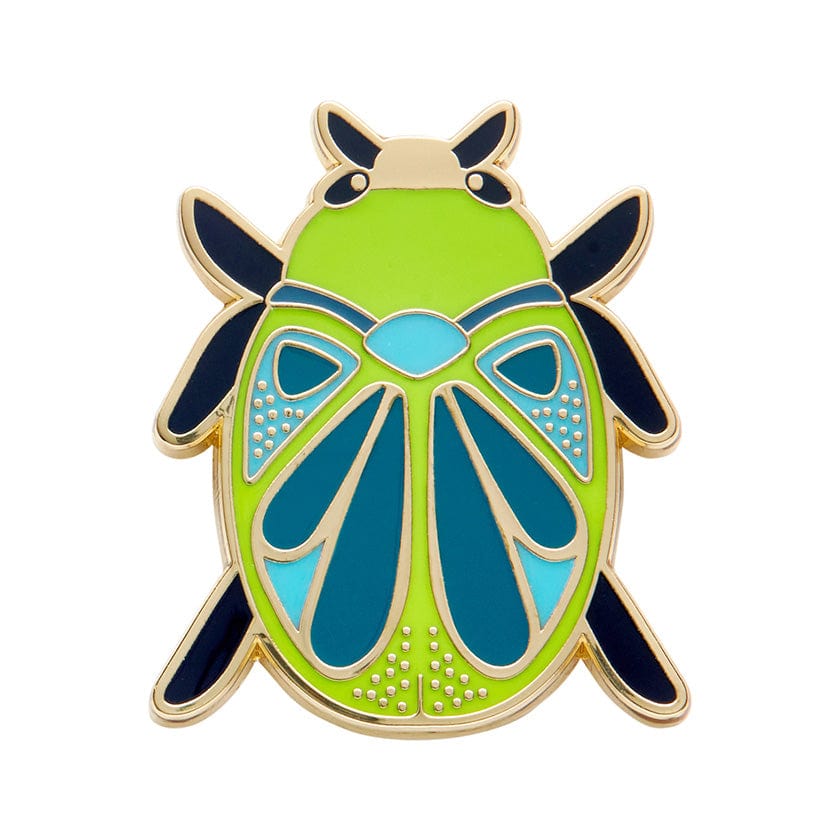 Luck of the Beetle Enamel Pin  -  Erstwilder  -  Quirky Resin and Enamel Accessories