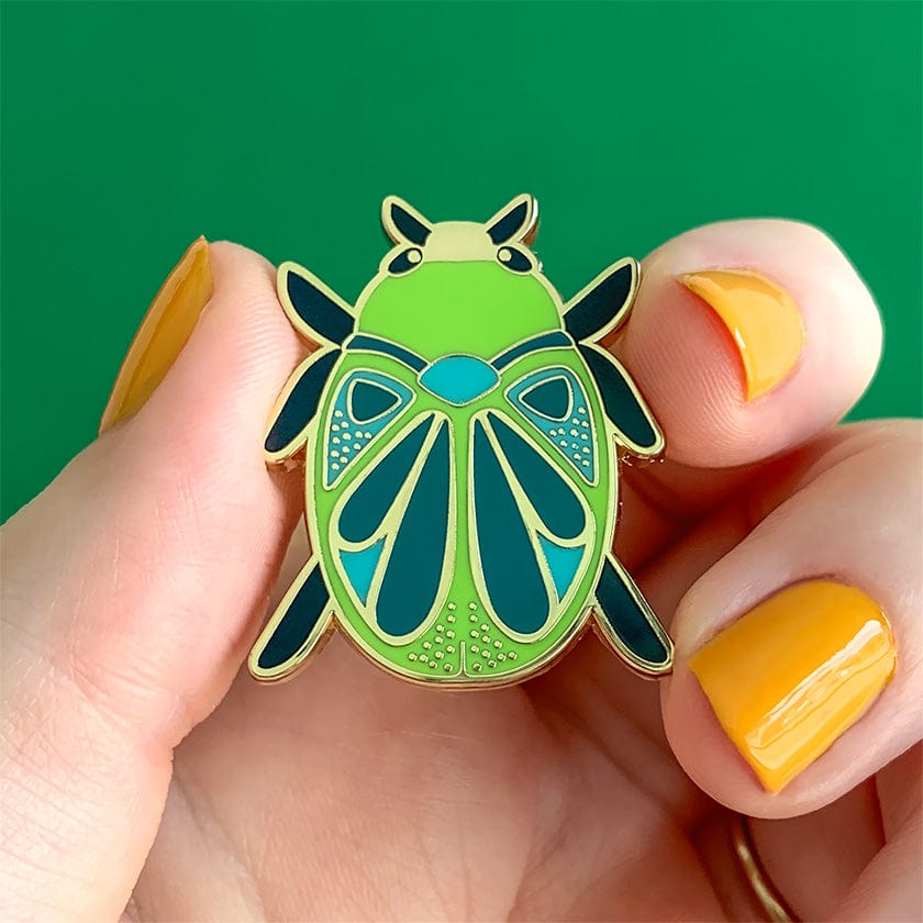 Luck of the Beetle Enamel Pin  -  Erstwilder  -  Quirky Resin and Enamel Accessories