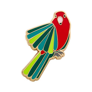Scarlet Sovereign Enamel Pin  -  Erstwilder  -  Quirky Resin and Enamel Accessories