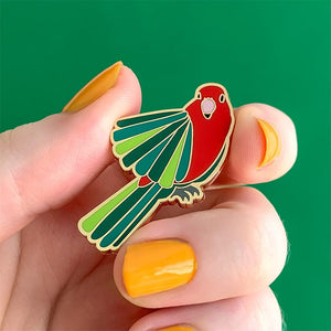 Scarlet Sovereign Enamel Pin  -  Erstwilder  -  Quirky Resin and Enamel Accessories