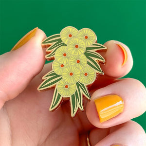 Acacia in Gold Enamel Pin  -  Erstwilder  -  Quirky Resin and Enamel Accessories