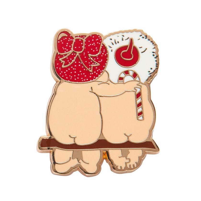 Together for Christmas Enamel Pin  -  Erstwilder  -  Quirky Resin and Enamel Accessories