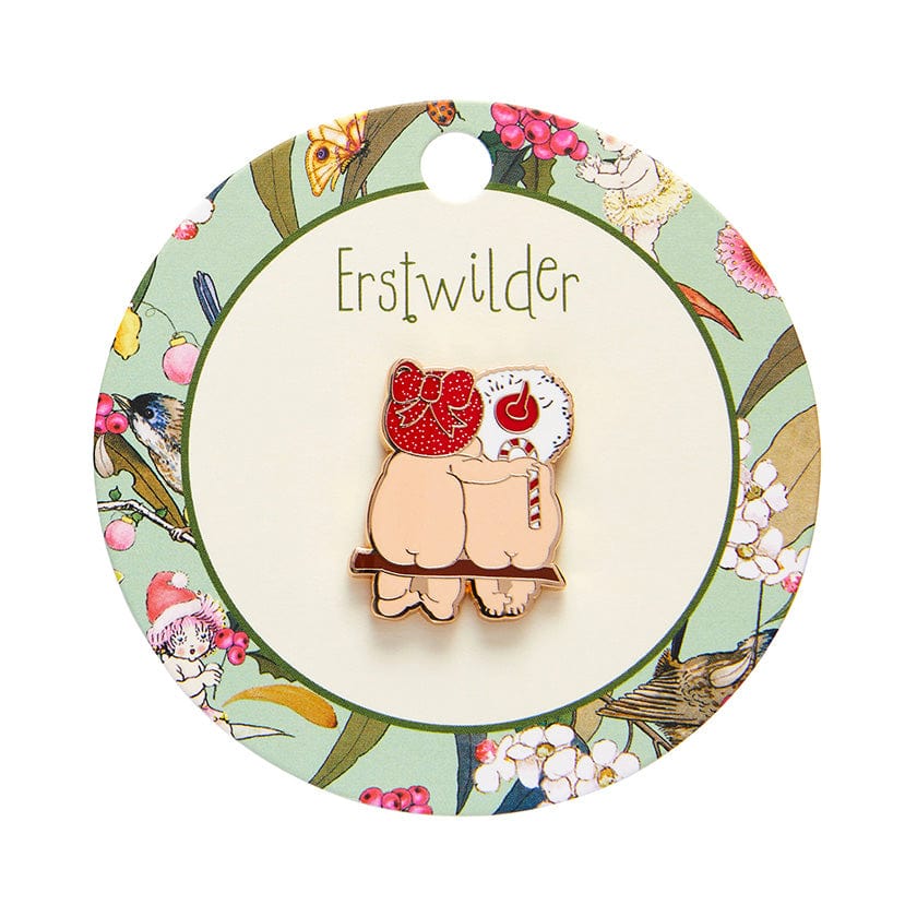 Together for Christmas Enamel Pin  -  Erstwilder  -  Quirky Resin and Enamel Accessories