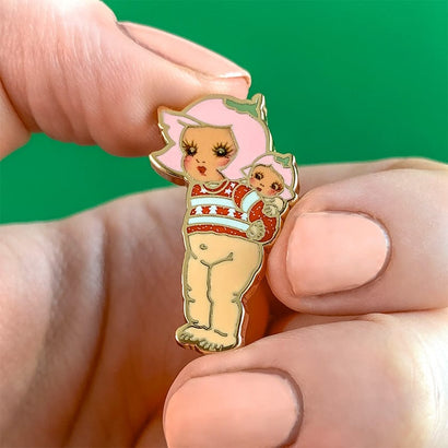 Christmas Sweater Petal Enamel Pin  -  Erstwilder  -  Quirky Resin and Enamel Accessories