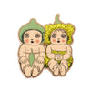 Gumnut Twins Enamel Pin  -  Erstwilder  -  Quirky Resin and Enamel Accessories