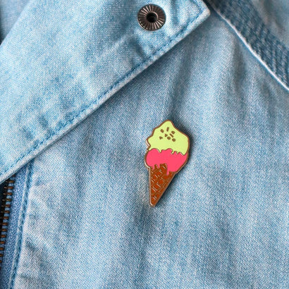 La Dolce Vita Gelato Enamel Pin  -  Erstwilder  -  Quirky Resin and Enamel Accessories