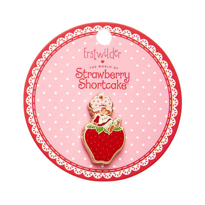 Sitting on a Strawberry Enamel Pin  -  Erstwilder  -  Quirky Resin and Enamel Accessories
