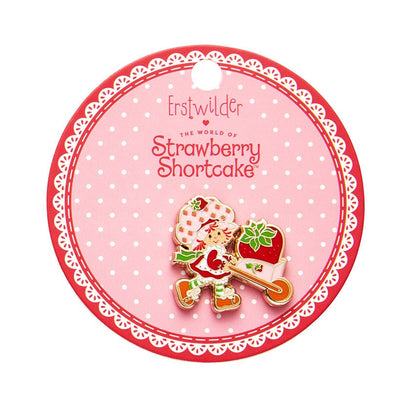 Strawberry Wheelbarrow Enamel Pin  -  Erstwilder  -  Quirky Resin and Enamel Accessories