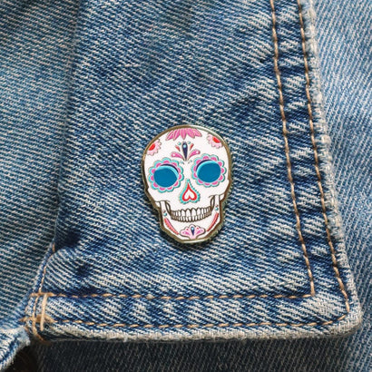 Dia De Los Muertos Enamel Pin  -  Erstwilder  -  Quirky Resin and Enamel Accessories