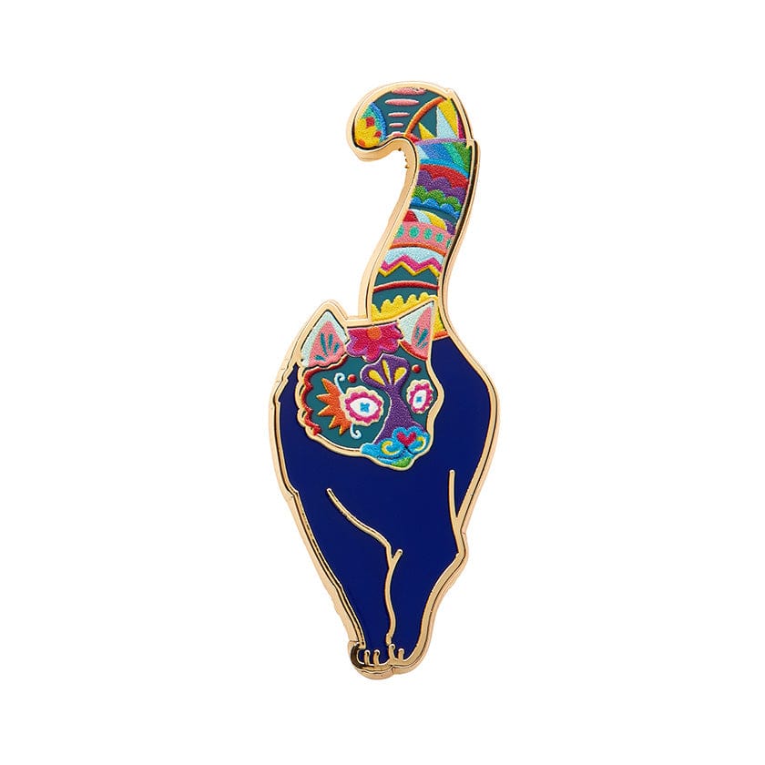 Frida's Cat Enamel Pin  -  Erstwilder  -  Quirky Resin and Enamel Accessories
