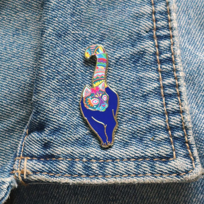 Frida's Cat Enamel Pin  -  Erstwilder  -  Quirky Resin and Enamel Accessories