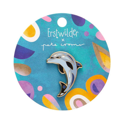 The Boastful Bottlenose Dolphin Enamel Pin  -  Erstwilder  -  Quirky Resin and Enamel Accessories