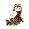 Regal Woodland Owl Enamel Pin  -  Erstwilder  -  Quirky Resin and Enamel Accessories