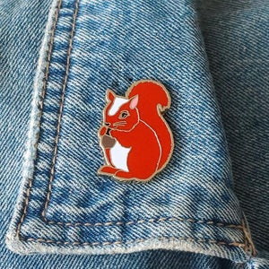 Cheeky Squirrel Enamel Pin  -  Erstwilder  -  Quirky Resin and Enamel Accessories