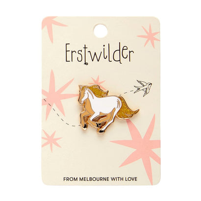 Princely Steed Enamel Pin  -  Erstwilder  -  Quirky Resin and Enamel Accessories