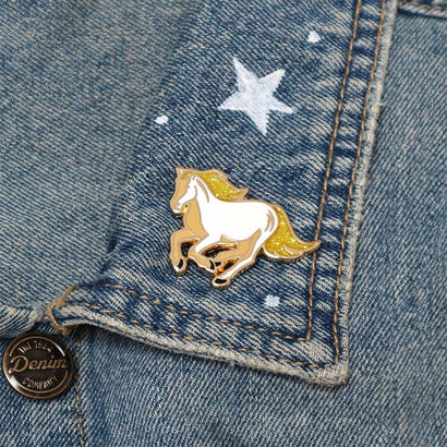Princely Steed Enamel Pin  -  Erstwilder  -  Quirky Resin and Enamel Accessories