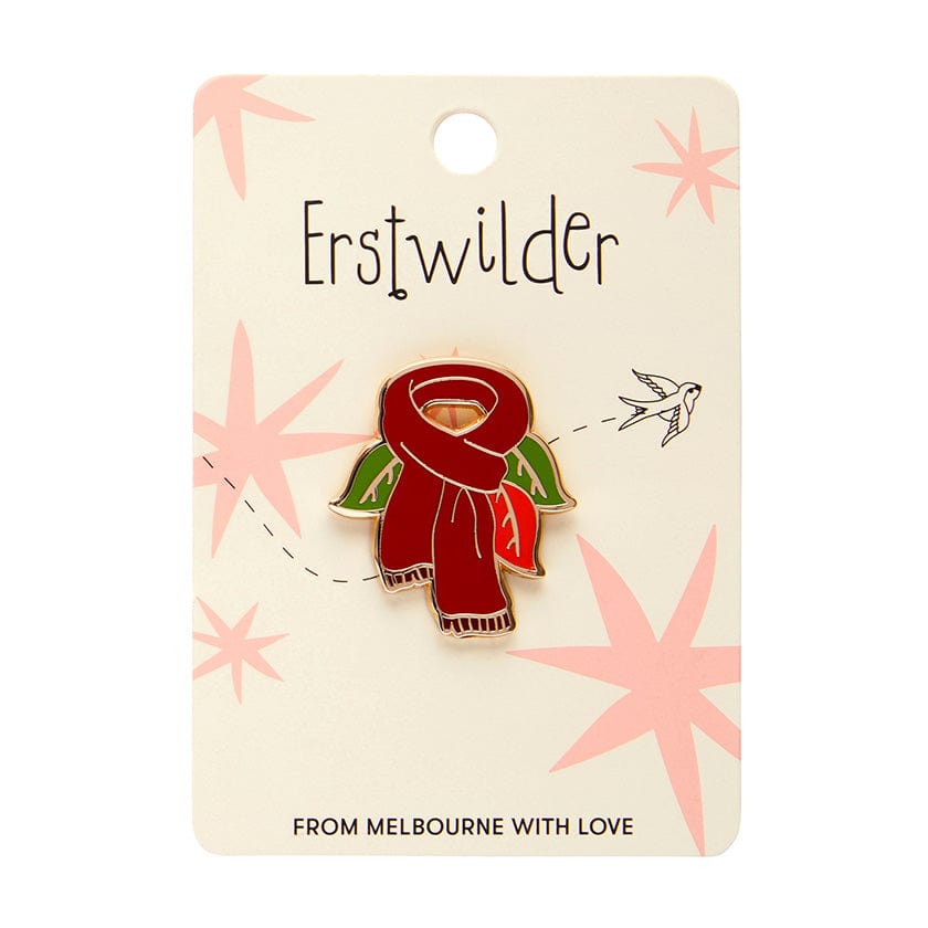 Scarf Souvenir Enamel Pin  -  Erstwilder  -  Quirky Resin and Enamel Accessories