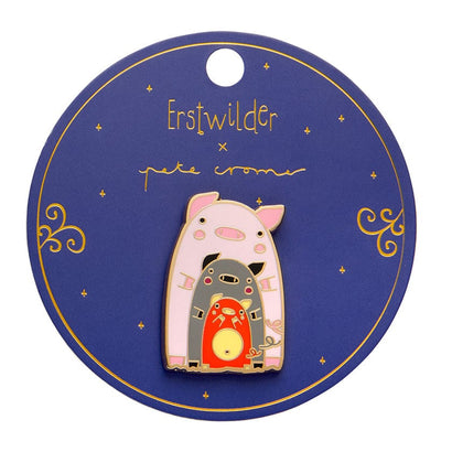 Chinny Chin Chins Enamel Pin  -  Erstwilder  -  Quirky Resin and Enamel Accessories