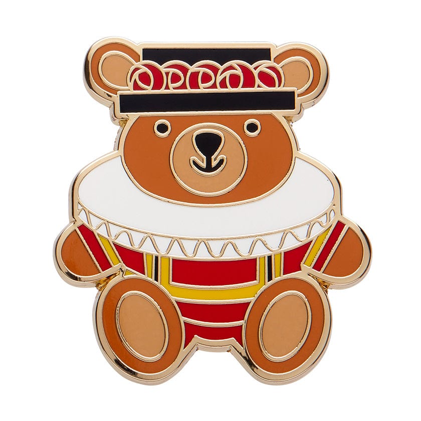 Teddy Yeoman Enamel Pin  -  Erstwilder  -  Quirky Resin and Enamel Accessories