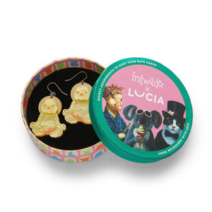 The Yoga Chick Drop Earrings  -  Erstwilder  -  Quirky Resin and Enamel Accessories