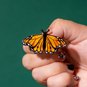 Monarch Butterfly Simplified Mini Brooch  -  Erstwilder Simplified  -  Quirky Resin and Enamel Accessories