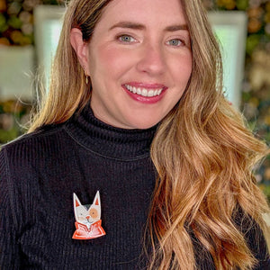 Fangtastic Kitty Brooch  -  Erstwilder  -  Quirky Resin and Enamel Accessories