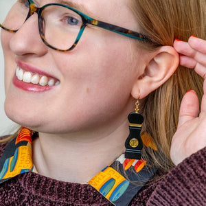The Daily Grind Drop Earrings  -  Erstwilder  -  Quirky Resin and Enamel Accessories