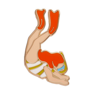 Snorkeler Sheree Enamel Pin  -  Erstwilder  -  Quirky Resin and Enamel Accessories