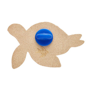Green Turtle Enamel Pin  -  Erstwilder  -  Quirky Resin and Enamel Accessories
