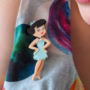 Betty Rubble Brooch  -  Erstwilder  -  Quirky Resin and Enamel Accessories