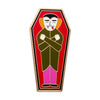 Cozy Coffin Enamel Pin  -  Erstwilder  -  Quirky Resin and Enamel Accessories
