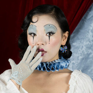 Polka Dot Bow Drop Earrings – Pink  -  Erstwilder Essentials  -  Quirky Resin and Enamel Accessories