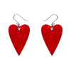 From the Heart Essential Drop Earrings - Red  -  Erstwilder Essentials  -  Quirky Resin and Enamel Accessories