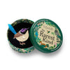 Purple-Crowned Fairy Wren Brooch  -  Erstwilder  -  Quirky Resin and Enamel Accessories