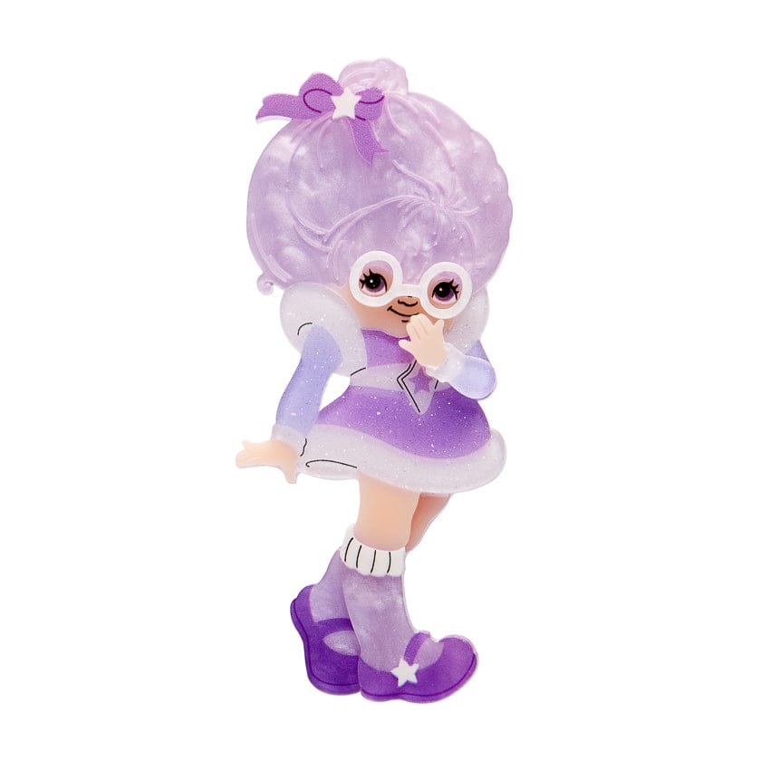 Shy Violet Brooch  -  Erstwilder  -  Quirky Resin and Enamel Accessories