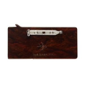 Winning Wonka Bar Brooch (IMPERFECT)  -  Erstwilder  -  Quirky Resin and Enamel Accessories