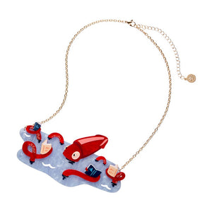 Cal the Giant Squid Necklace  -  Erstwilder  -  Quirky Resin and Enamel Accessories