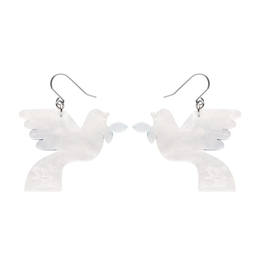 Peace & Love Drop Earrings (IMPERFECT)  -  Erstwilder  -  Quirky Resin and Enamel Accessories
