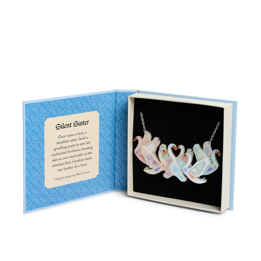 Silent Sister Necklace  -  Erstwilder  -  Quirky Resin and Enamel Accessories