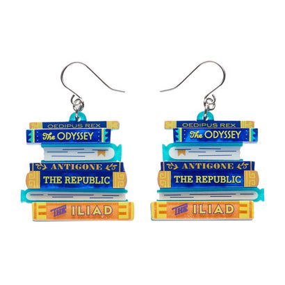 Words of the Wise Drop Earrings  -  Erstwilder  -  Quirky Resin and Enamel Accessories