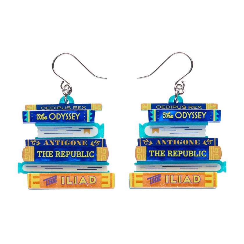 Words of the Wise Drop Earrings  -  Erstwilder  -  Quirky Resin and Enamel Accessories
