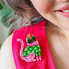 Feline Fab-Yule-Us Brooch  -  Erstwilder  -  Quirky Resin and Enamel Accessories