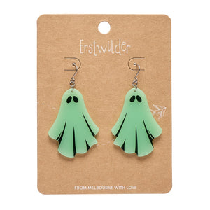 Ghostie Drop Earrings - Glow in the Dark  -  Erstwilder Essentials  -  Quirky Resin and Enamel Accessories